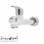 دوش ( شیر حمام ) سفید کروم کد 2057
